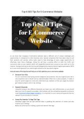 Top 6 SEO Tips for E-Commerce Website.pdf